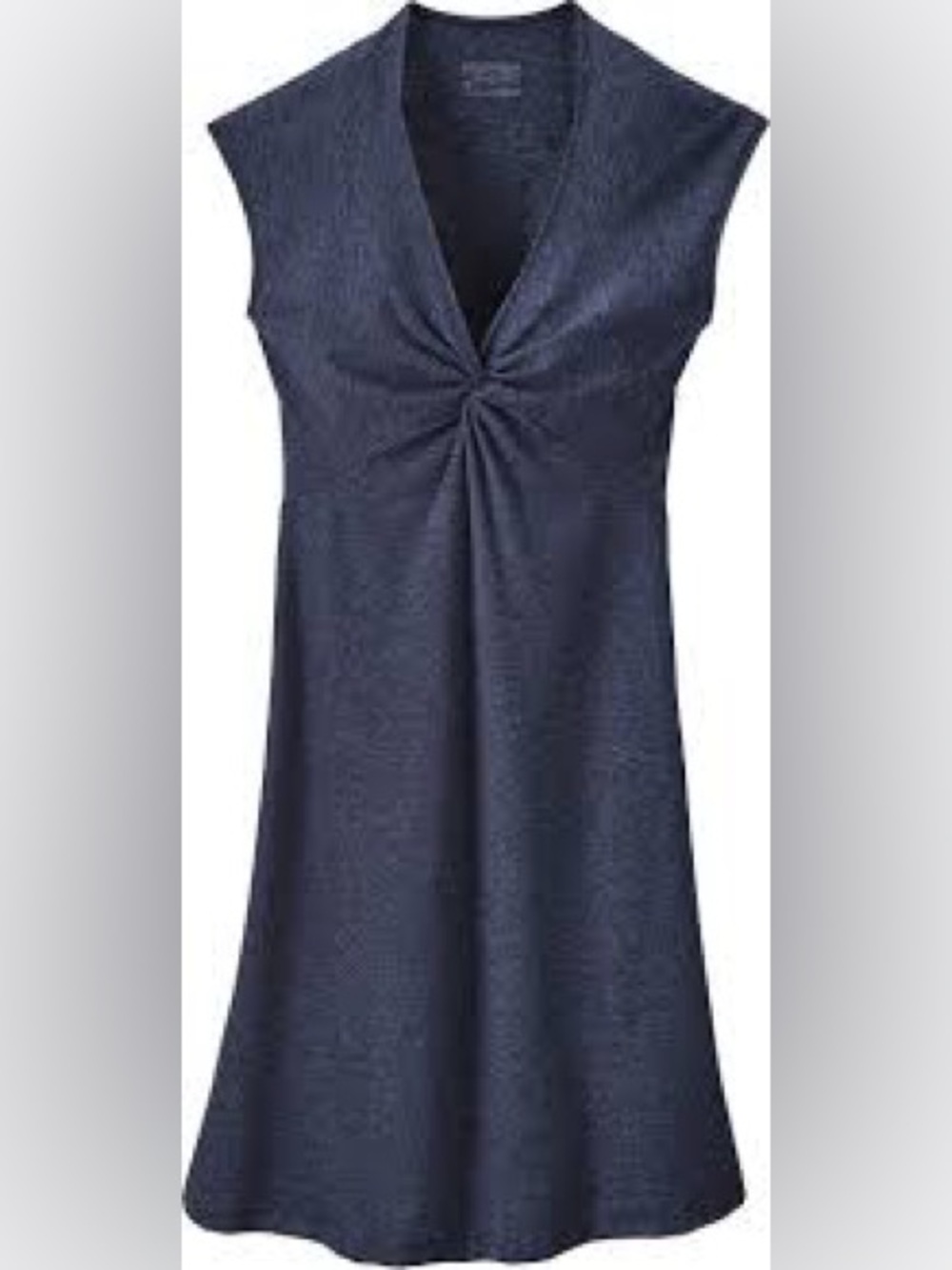 PATAGONIA blue bandha dress soft V neck midi
